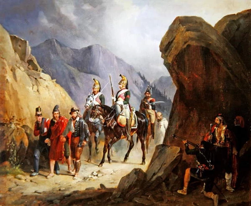  Émile Jean Horace Vernet-220-L'agguato, briganti intenzionati a liberare i loro compagni